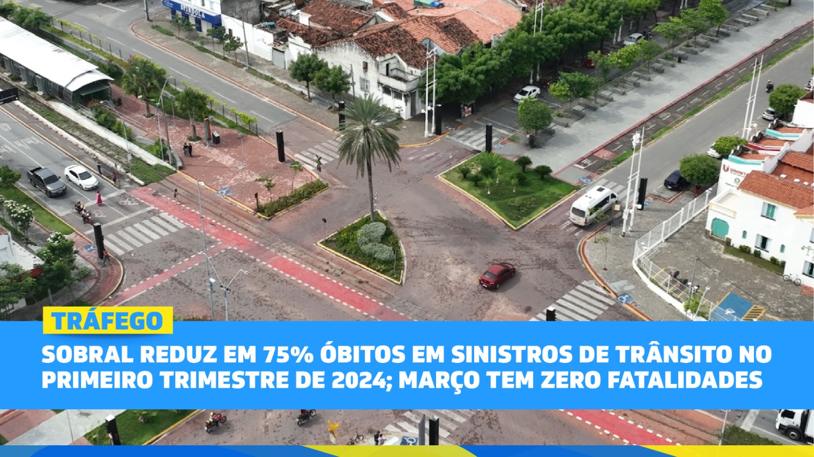 Sobral tem redução de 75% nos óbitos em sinistros de trânsito no primeiro tri...